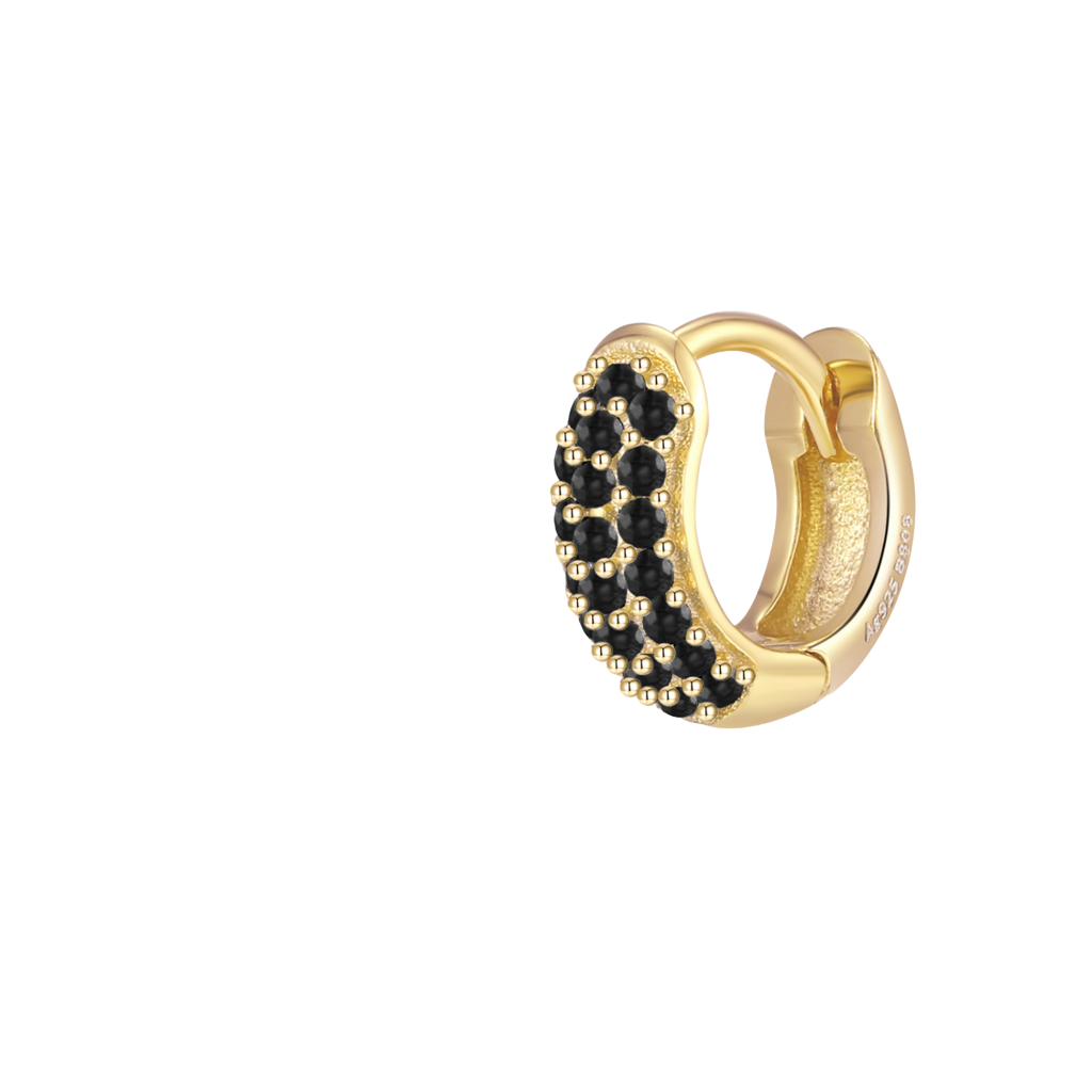 Mini zirconia hoop black