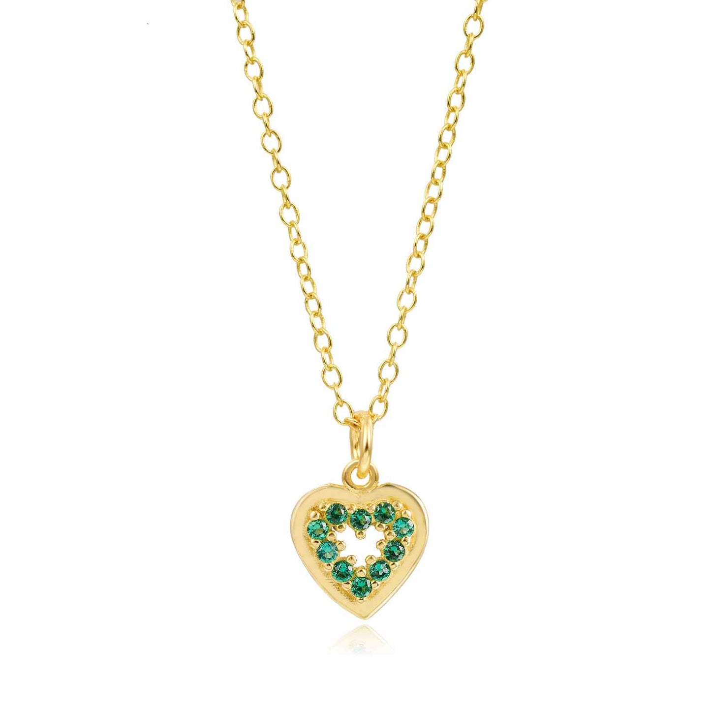 Heart Necklace green