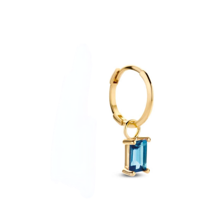 Medina topaz hoop 14k gold