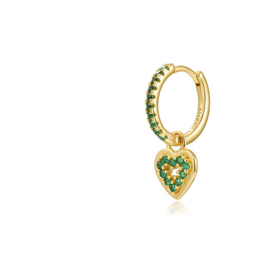 Zirconia heart hoop green