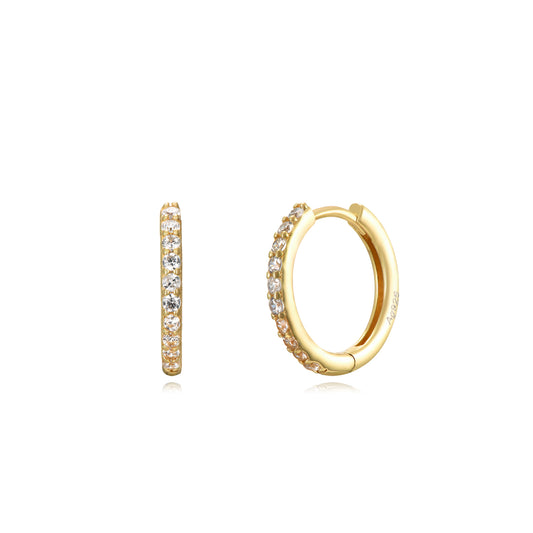 Simple zirconia hoop gold (14mm)