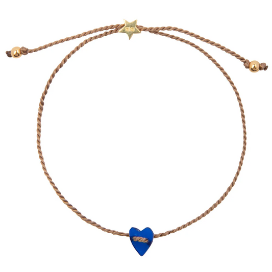 Blue heart bracelet