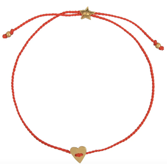 Heart bracelet red