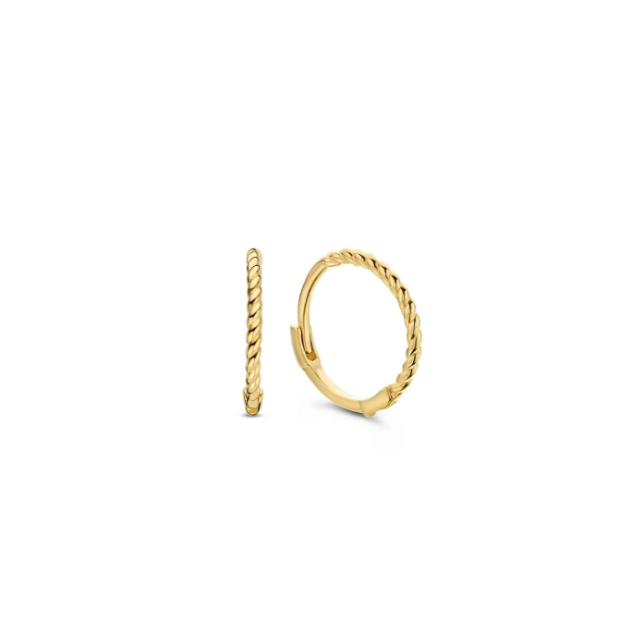 Twist hoop 14k gold (7 mm)