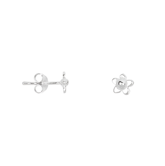 Dot flower stud silver