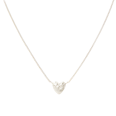 Heart necklace silver