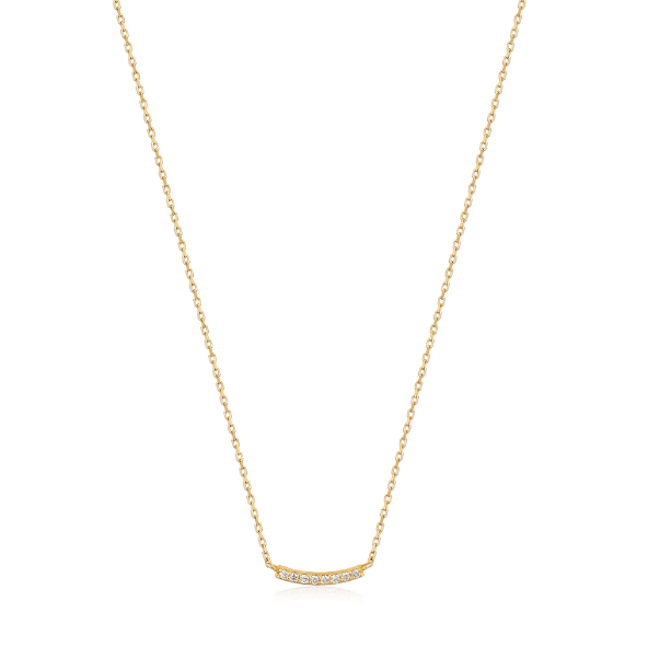 14k gold and natural diamond magma necklace