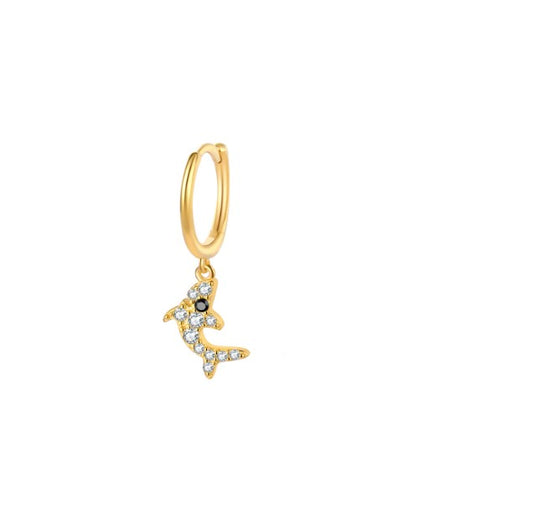 Dolphin hoop gold